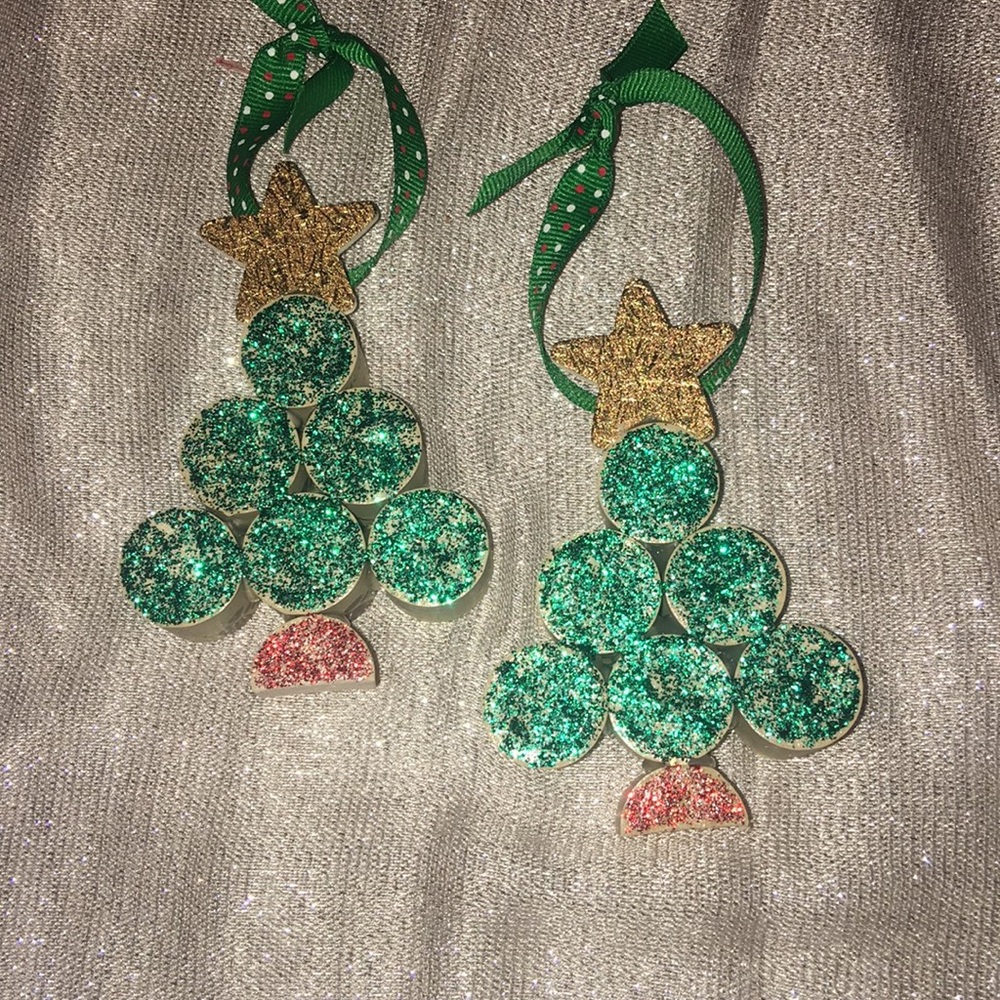 Christmas Tree Wine Cork Ornaments (set of 2)